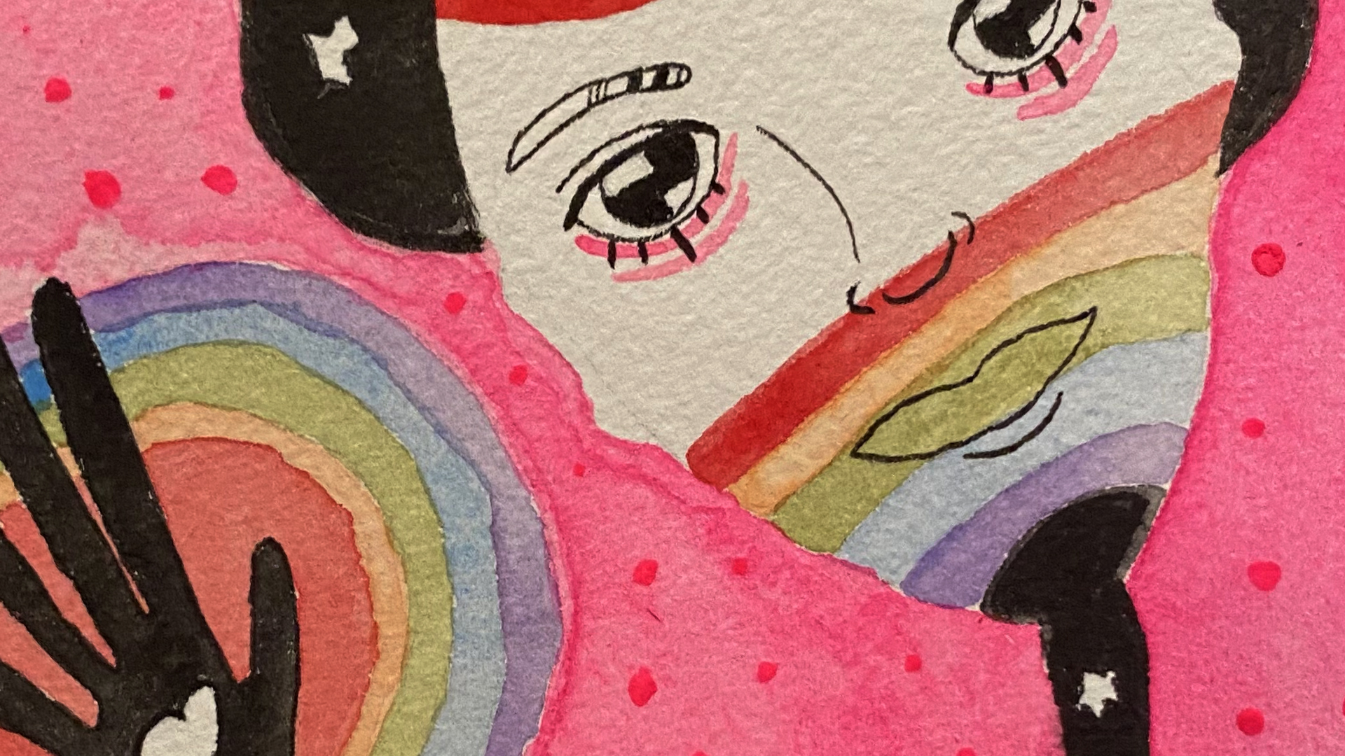 Watercolour — Rainbow Face